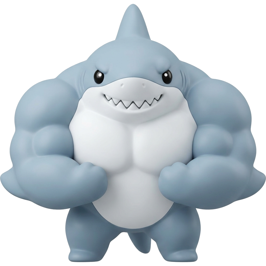 Macho shark figure